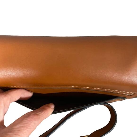 Brown Faux Leather Square Camera Messenger Crossbody Bag Women - Picture 8 of 12